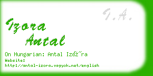 izora antal business card